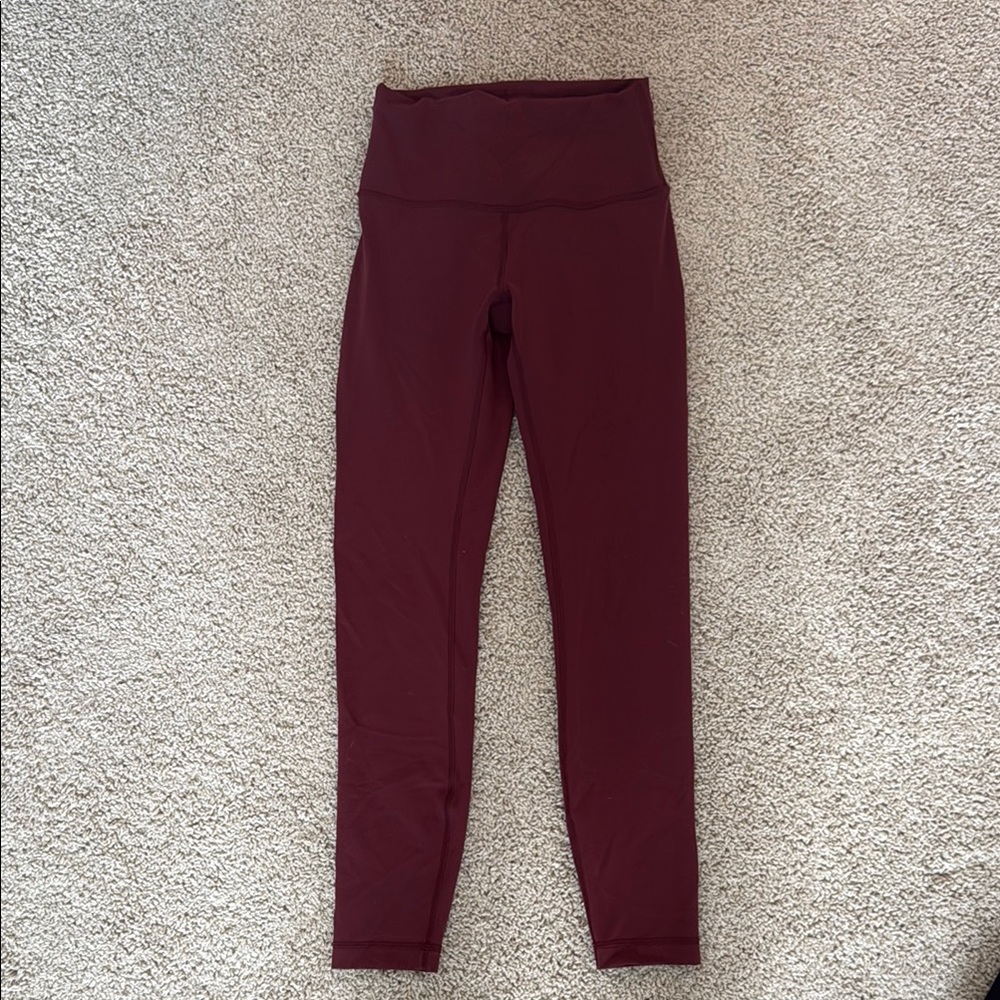 Lululemon Athletica Red Leggings High-Waisted Full-Length